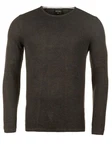 WOTEGA Strickfleece Pullover Pete Dunkelgrün/Khaki/Grau