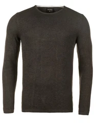WOTEGA Strickfleece Pullover Pete Dunkelgrün/Khaki/Grau