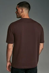 Next T-Shirt aus schwerem Stoff Dunkelbraun/Braun/Dunkelrot/Bordeaux