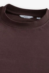Next T-Shirt aus schwerem Stoff Dunkelbraun/Braun/Dunkelrot/Bordeaux