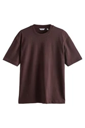 Next T-Shirt aus schwerem Stoff Dunkelbraun/Braun/Dunkelrot/Bordeaux