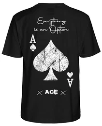 T-Shirt Herren T-Shirt Rundhals Basic Freizeit Poker Ass Ace