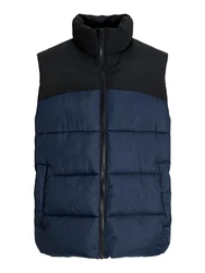 Jack & Jones Plus Weste 'JJMoon' navy/schwarz