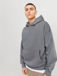 Jack & Jones Kapuzensweatshirt JJEURBAN EDGE SWEAT HOOD NOOS Hellgrau/Dunkelgrau/Grau