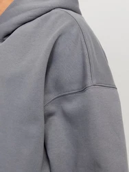 Jack & Jones Kapuzensweatshirt JJEURBAN EDGE SWEAT HOOD NOOS Hellgrau/Dunkelgrau/Grau