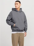 Jack & Jones Kapuzensweatshirt JJEURBAN EDGE SWEAT HOOD NOOS Hellgrau/Dunkelgrau/Grau