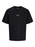 Jack & Jones Rundhalsshirt JJEURBAN EDGE STUDIO TEE SS O-NECK Schwarz/Dunkelblau