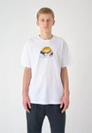 Cleptomanicx T-Shirt WTFISH Weiß/Gelb/Hellblau