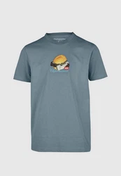 Cleptomanicx T-Shirt WTFISH Blau/Grau