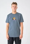Cleptomanicx T-Shirt WTFISH Blau/Grau