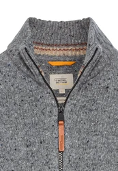 camel active Strickjacke Dunkelgrau/Hellgrau/Grau
