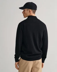 GANT Strickjacke CASUAL COTTON ZIP CARDIGAN Schwarz