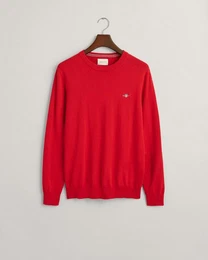 Strickpullover CLASSIC COTTON C-NECK, RUBY RED