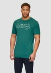 s.Oliver Kurzarmshirt mit Frontprint Artwork Dunkelgrün/Grün/Türkis
