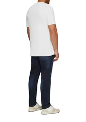 s.Oliver Kurzarmshirt mit Frontprint Artwork Hellblau/Weiß/Creme