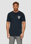 s.Oliver Kurzarmshirt mit Frontprint Artwork Dunkelblau/Blau