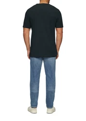 s.Oliver Kurzarmshirt mit Frontprint Artwork Dunkelgrün/Grün