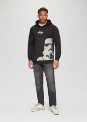 s.Oliver Sweatshirt Hoodie mit Star Wars Print Schwarz