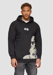 s.Oliver Sweatshirt Hoodie mit Star Wars Print Schwarz