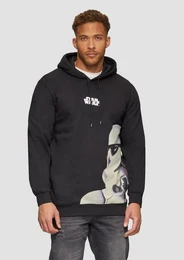 Sweatshirt Hoodie mit Star Wars Print Durchzugkordel
