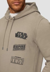 s.Oliver Sweatshirt Hoodie mit Star Wars Print Khaki/Beige/Hellgrau/Braun/Grau