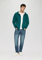 s.Oliver Allwetterjacke Sweatshirt-Jacke mit Kapuze und Logo Artwork 