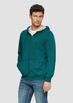 s.Oliver Allwetterjacke Sweatshirt-Jacke mit Kapuze und Logo Artwork 