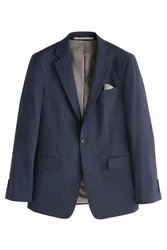 Next Sakko Slim Fit Anzugsakko Hellblau/Dunkelblau/Grau