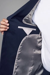 Next Sakko Slim Fit Anzugsakko Hellblau/Dunkelblau/Grau