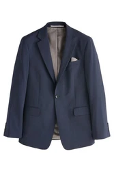 Next Sakko Slim Fit Anzugsakko Hellblau/Dunkelblau/Grau