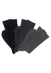 BOSS Kurzsocken Herren Socken 3P RS Uni Colors CC Dunkelgrau/Schwarz/Dunkelblau/Grau