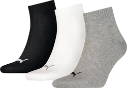 PUMA Funktionssocken UNISEX QUARTER PLAIN Grau/Schwarz/Weiß/Dunkelblau
