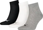 PUMA Funktionssocken UNISEX QUARTER PLAIN Grau/Schwarz/Weiß/Dunkelblau