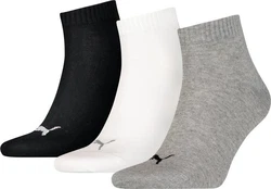 PUMA Funktionssocken UNISEX QUARTER PLAIN Grau/Schwarz/Weiß/Dunkelblau
