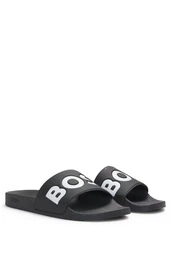 Aryeh Slid Badepantolette, Poolslides, Schlappen, Strandschuh, Sommerschuh mit Logoschriftzug