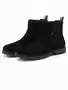 Schwarze flache Stiefeletten image