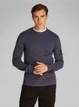 Calvin Klein Jeans Langarmshirt Badge Waffle LS Tee Dunkelblau