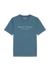 Marc O'Polo T-Shirt mit tonigem Label-Print Blau/Hellblau/Türkis