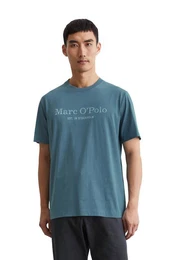 T-Shirt mit tonigem Label-Print vorne