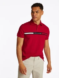Tommy Hilfiger Poloshirt HILFIGER CHEST INSERT REG POLO Rot/Dunkelrot
