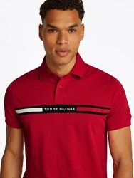 Tommy Hilfiger Poloshirt HILFIGER CHEST INSERT REG POLO Rot/Dunkelrot