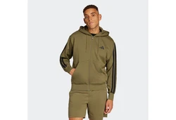 adidas Sportswear Sweatshirt 3S FL FZ HD Dunkelgrün/Khaki/Grün