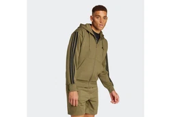 adidas Sportswear Sweatshirt 3S FL FZ HD Dunkelgrün/Khaki/Grün