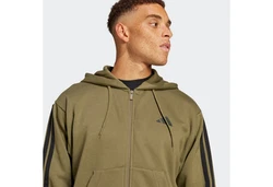 adidas Sportswear Sweatshirt 3S FL FZ HD Dunkelgrün/Khaki/Grün