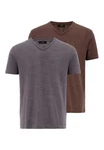 Dandalo Poloshirt Otylia 2er-Pack Grau/Dunkelbraun/Braun/Khaki