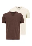 Dandalo Poloshirt Otylia 2er-Pack Weiß/Khaki/Beige