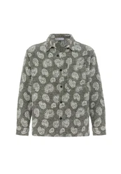 Dandalo Blusenshirt Arthur Dunkelgrün/Grau/Grün