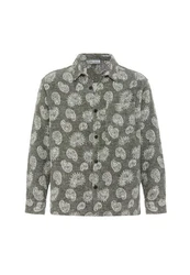 Dandalo Blusenshirt Arthur Dunkelgrün/Grau/Grün
