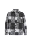 Dandalo Blusenshirt Leocadio Grau/Schwarz/Creme/Silber/Gelb