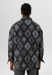 Dandalo Blusenshirt Marden Schwarz/Grau/Hellgrau/Dunkelgrau/Hellblau